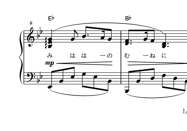 きよしこの夜 のピアノ楽譜 クリスマスソング