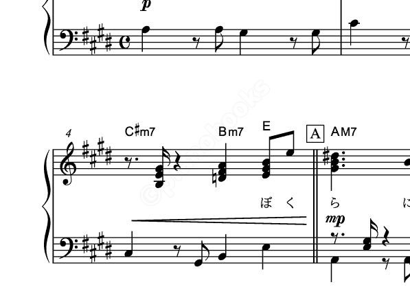 三角係 のピアノ楽譜 カイワレハンマー