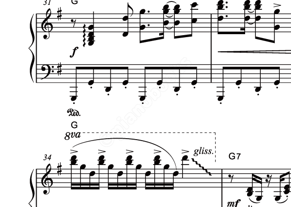 エレクトリカルパレードのテーマ のピアノ楽譜 ディズニー